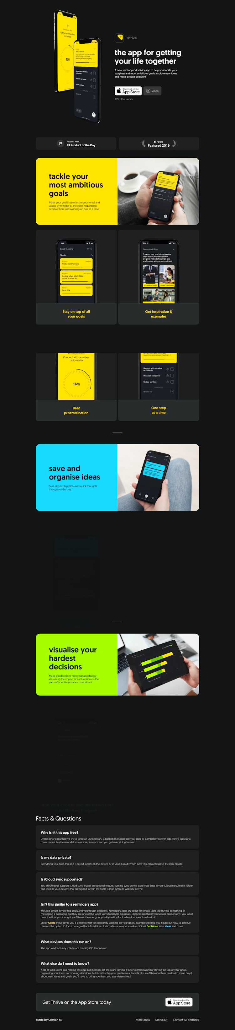 Thrive Landing Page screenshot