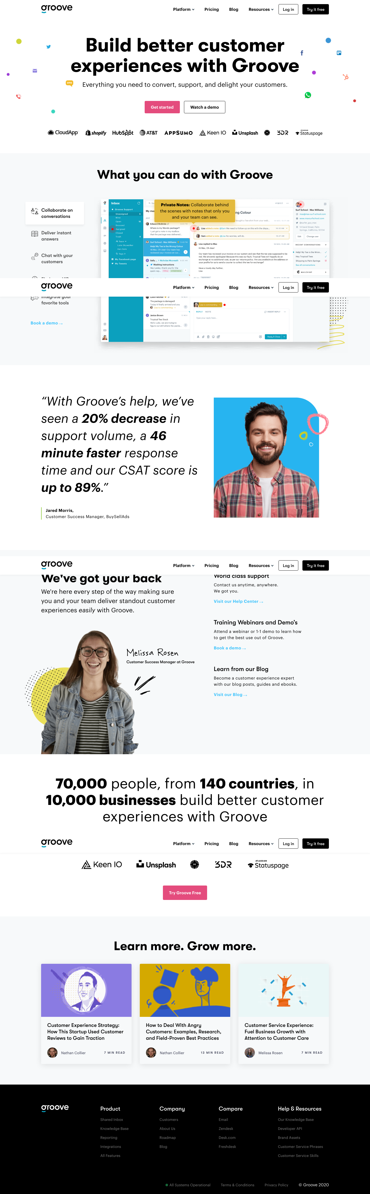 Groove Landing Page screenshot