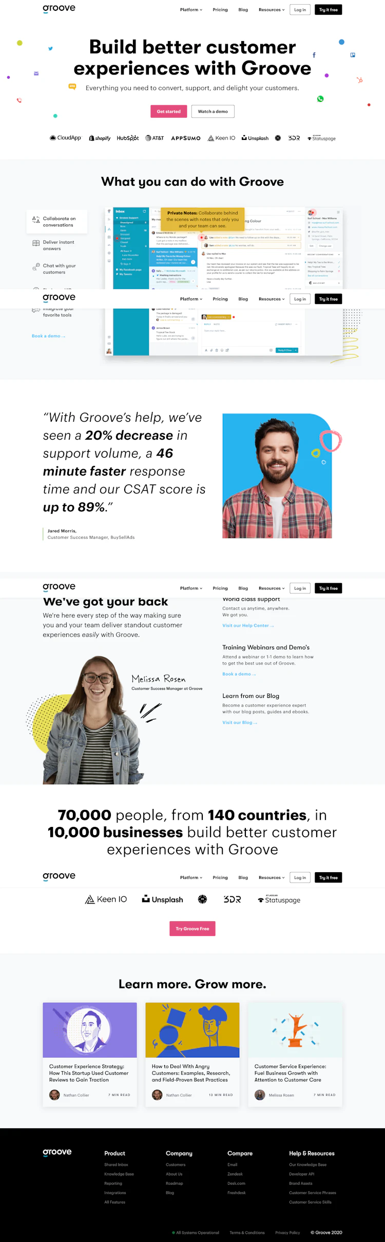 Groove Landing Page screenshot