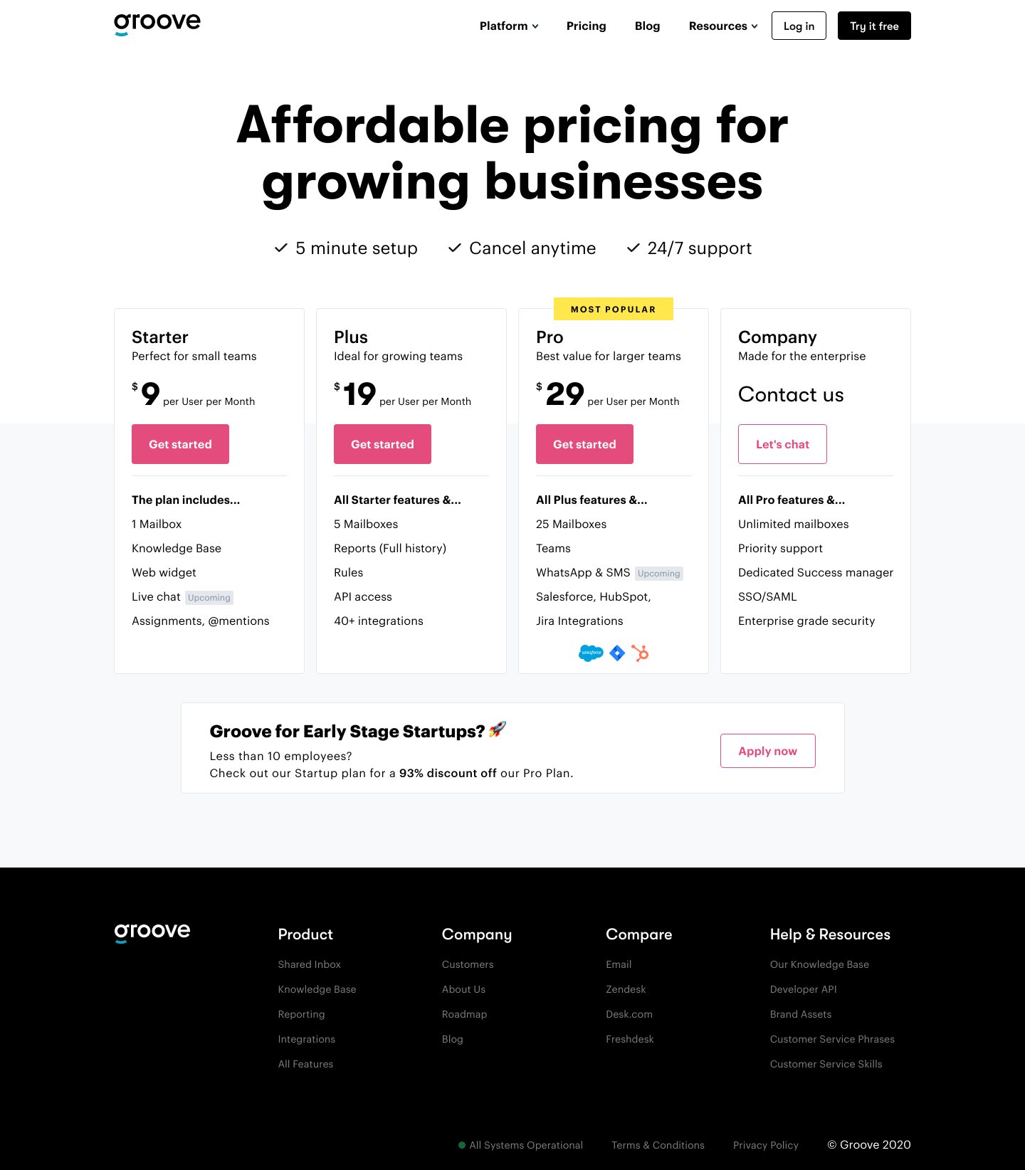 Groove Pricing screenshot