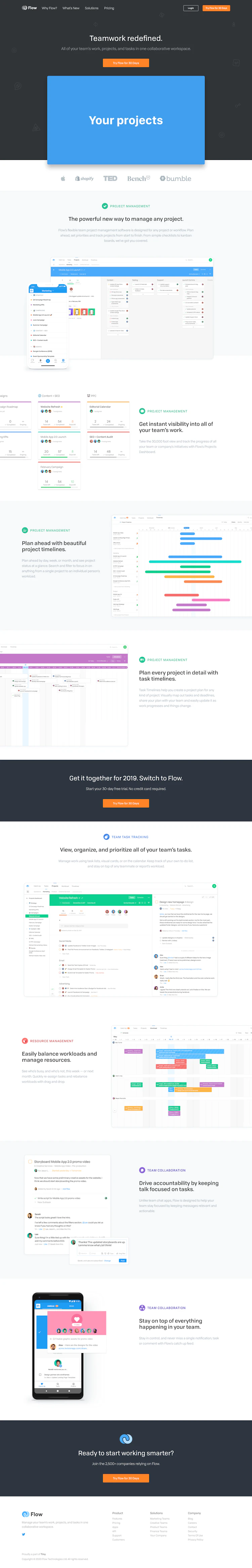 Getflow Landing Page screenshot