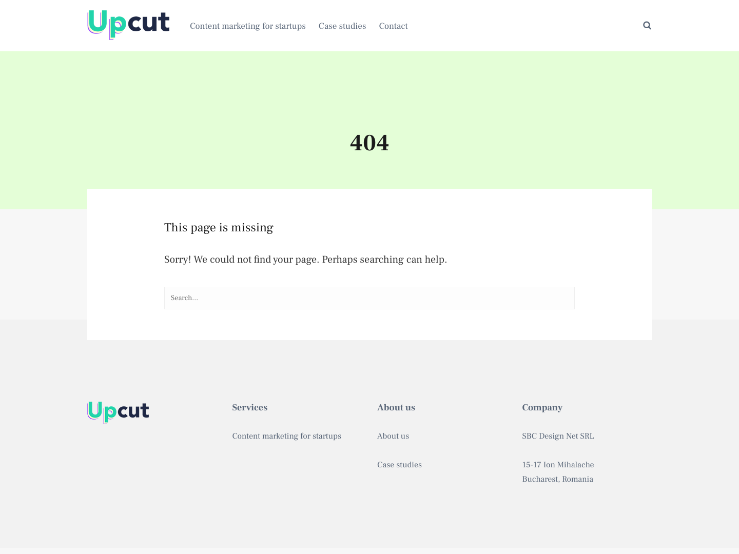 Upcutstudio Notfound screenshot