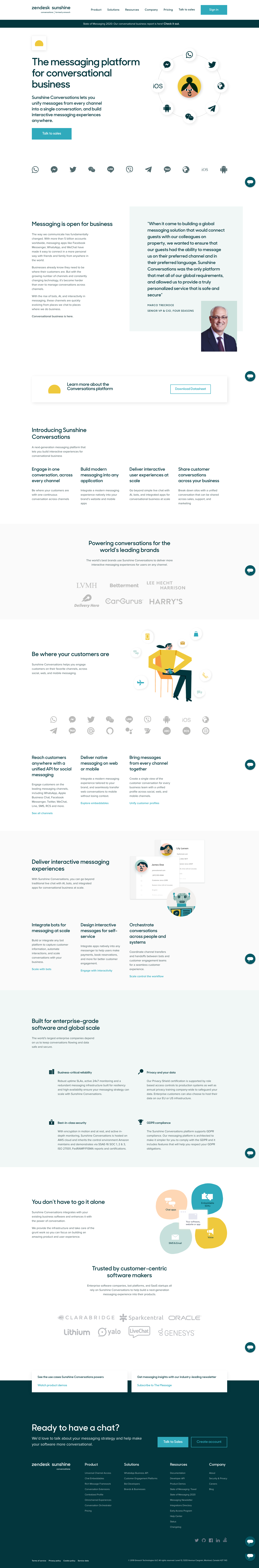 Smooch Landing Page screenshot