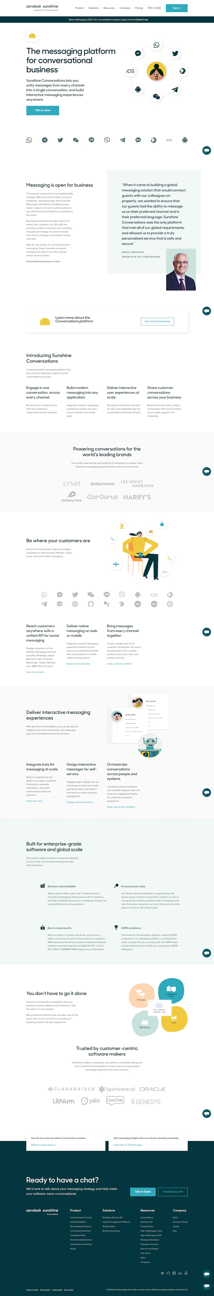 Smooch Landing Page screenshot