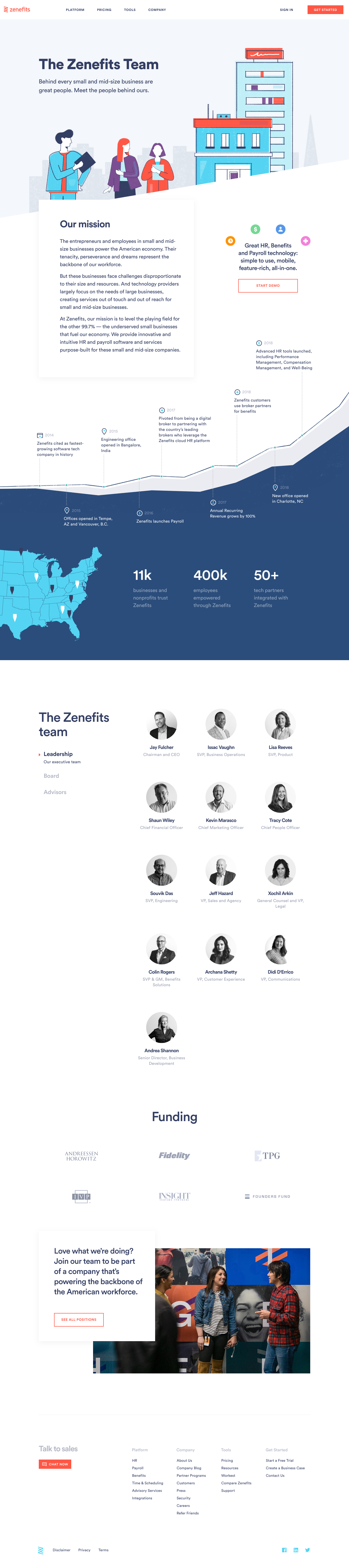 Zenefits About screenshot