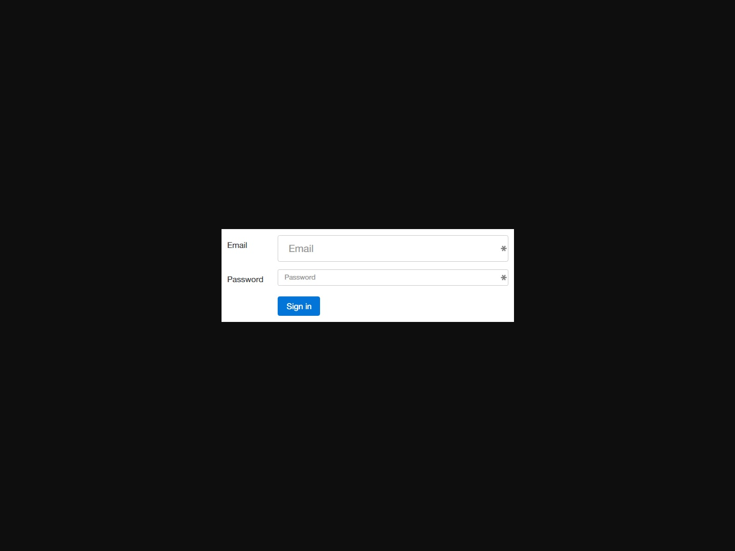 Postcards Signup screenshot