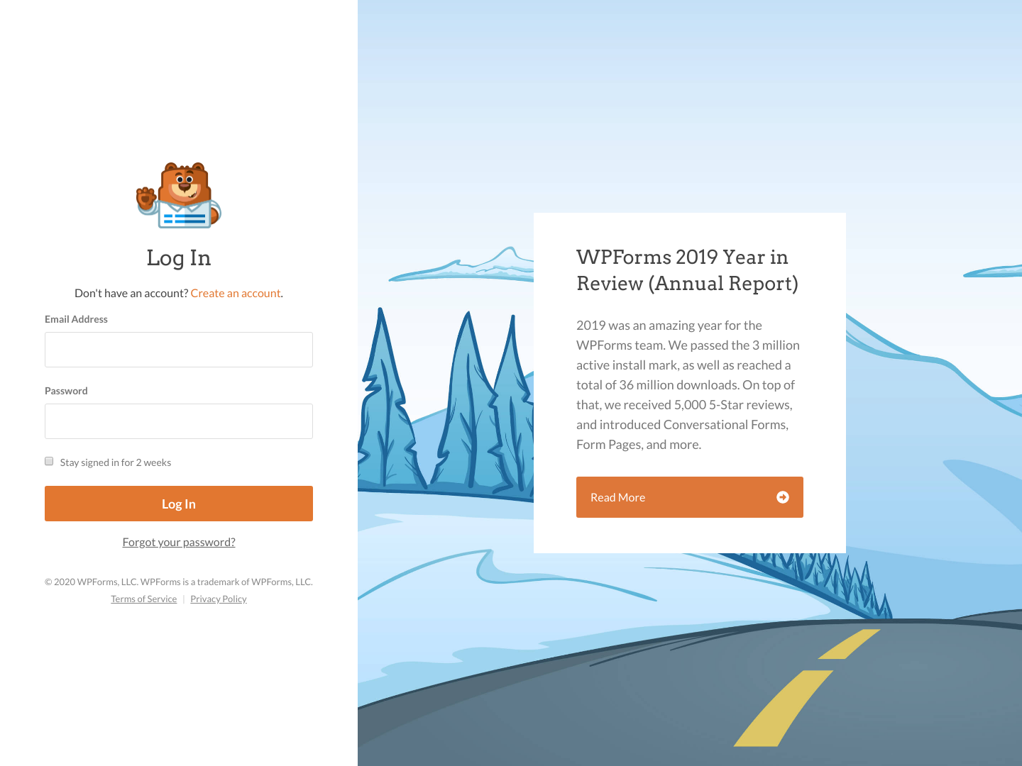 Wpforms Login screenshot