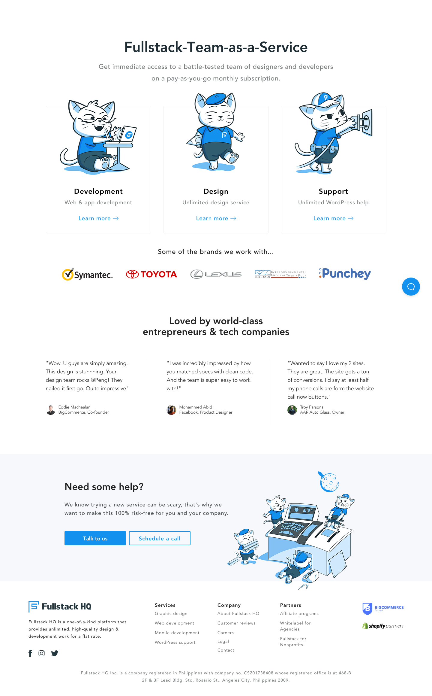 Fullstackhq Landing Page screenshot