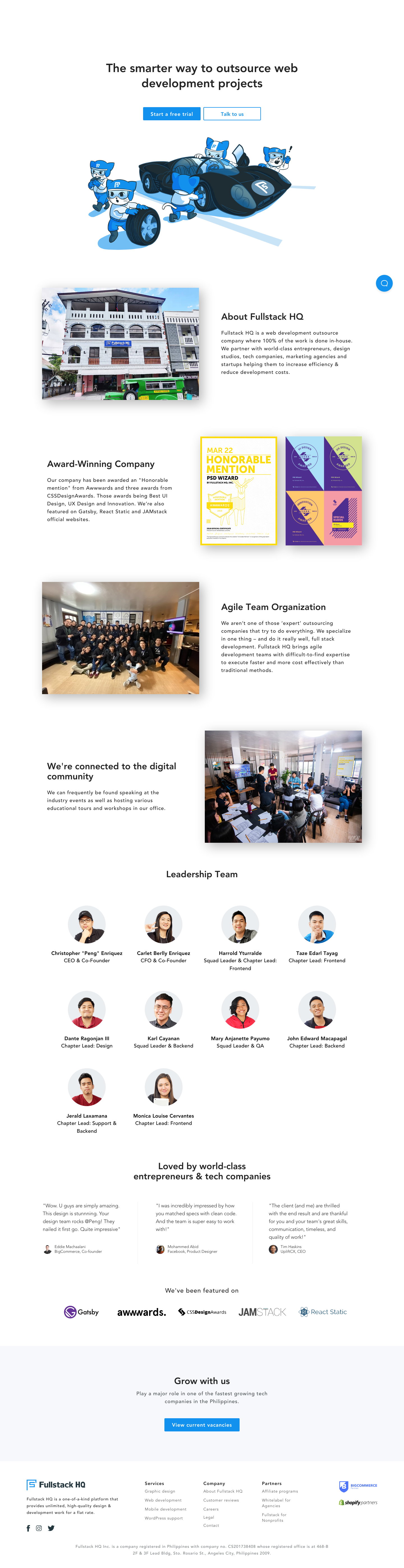 Fullstackhq About screenshot