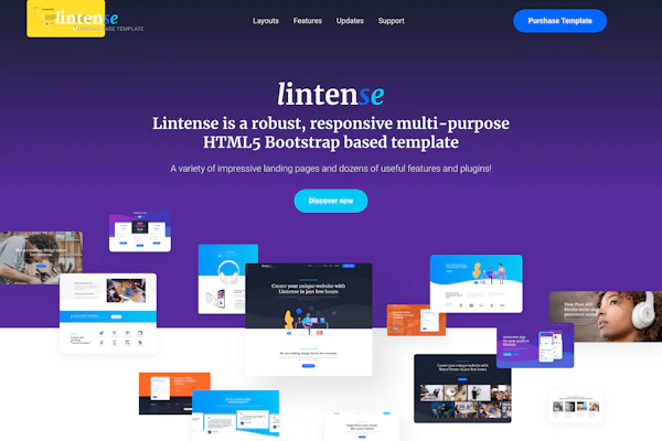 Lintense template screenshot