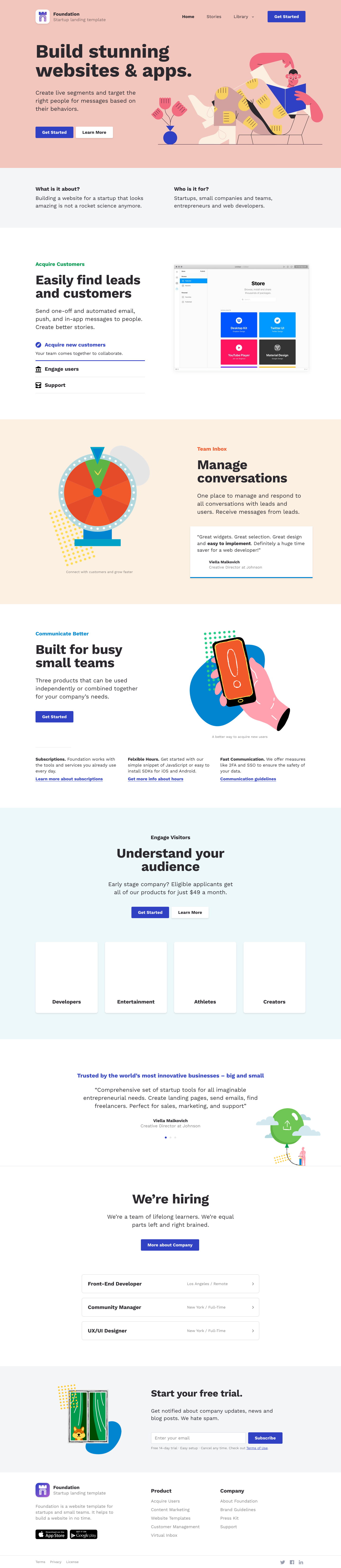 Foundation template screenshot