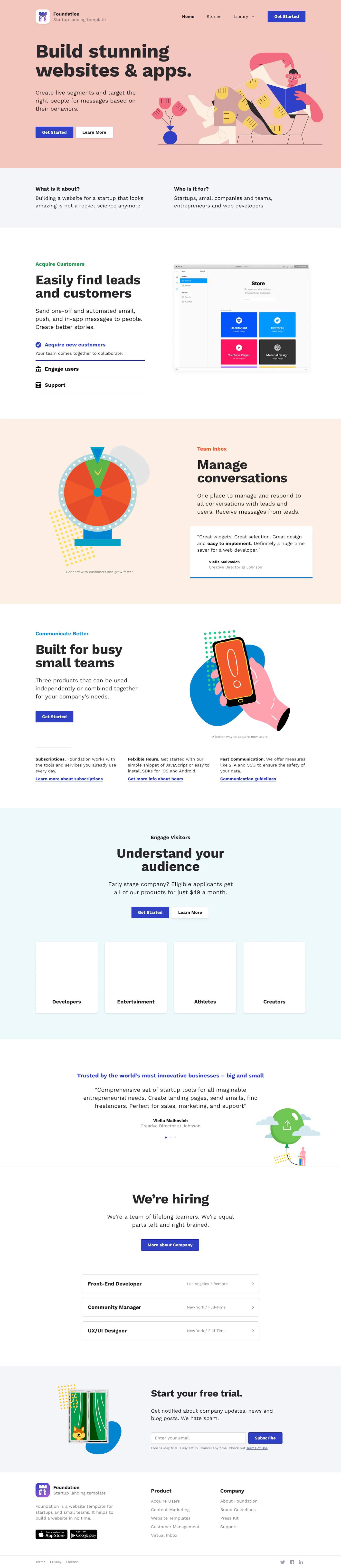 Foundation template screenshot