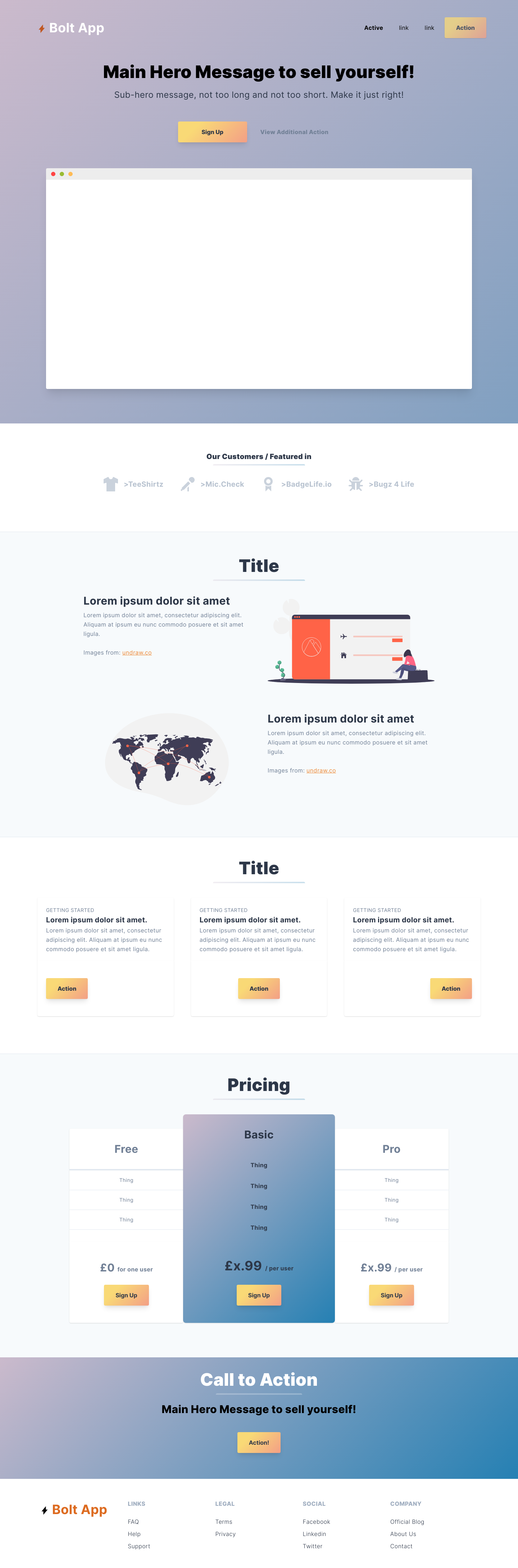 Bolt App template screenshot