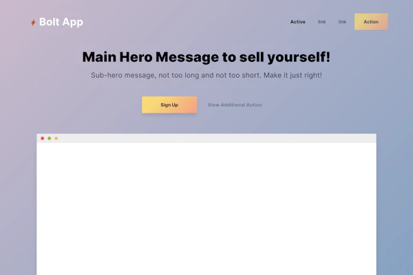 Bolt App template screenshot