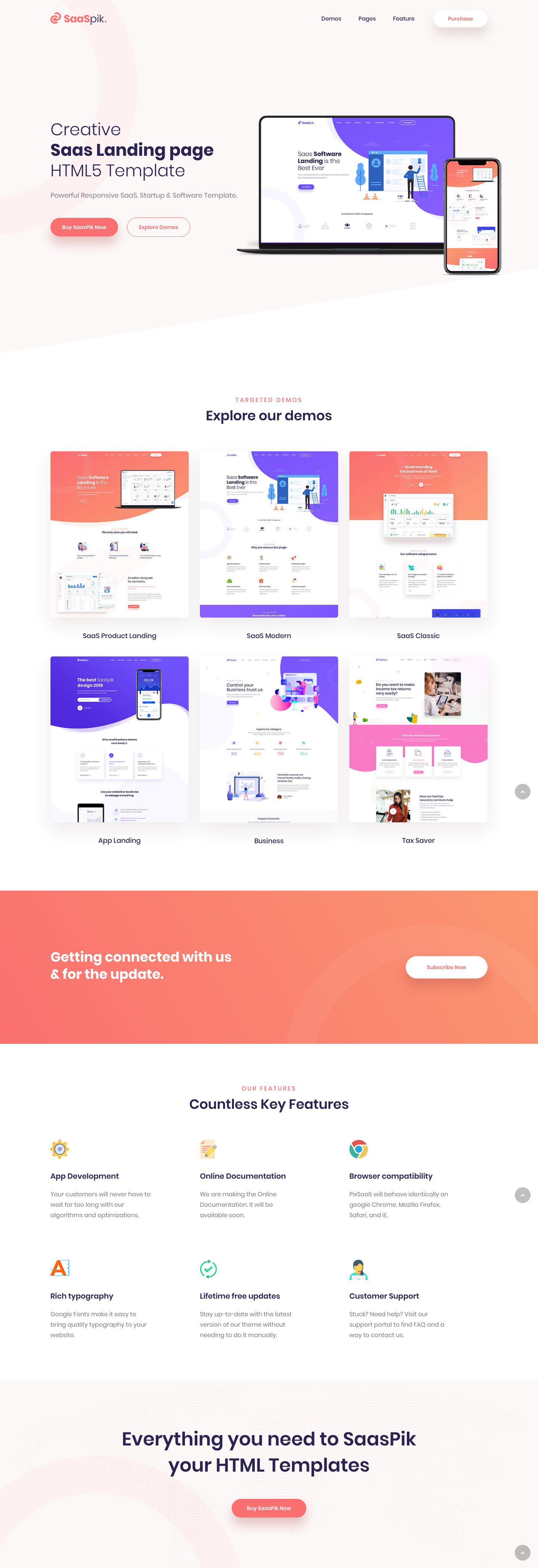 SaaSpik template screenshot