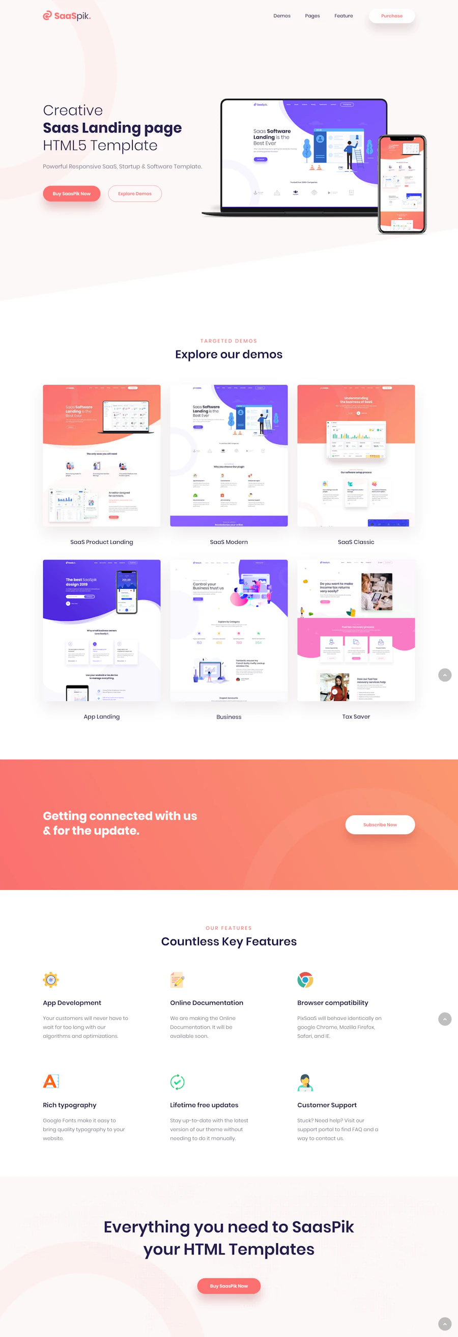 SaaSpik template screenshot