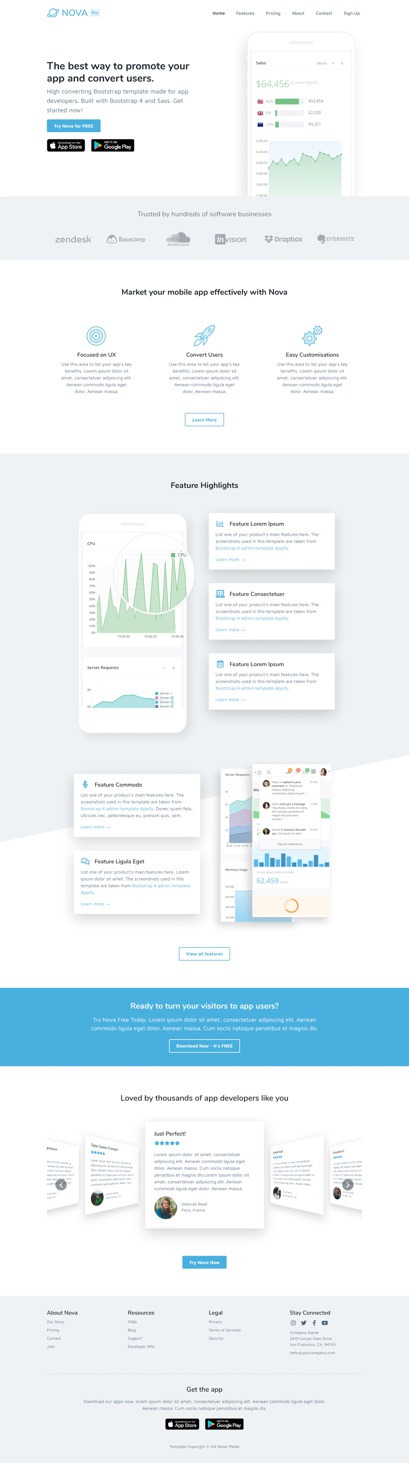 Nova Pro template screenshot