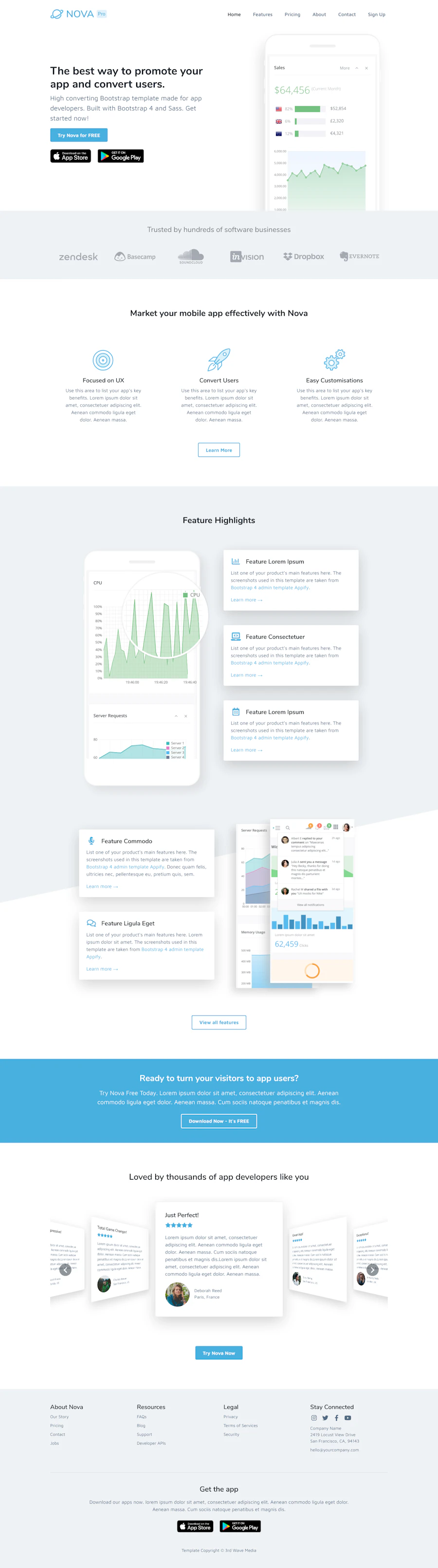 Nova Pro template screenshot
