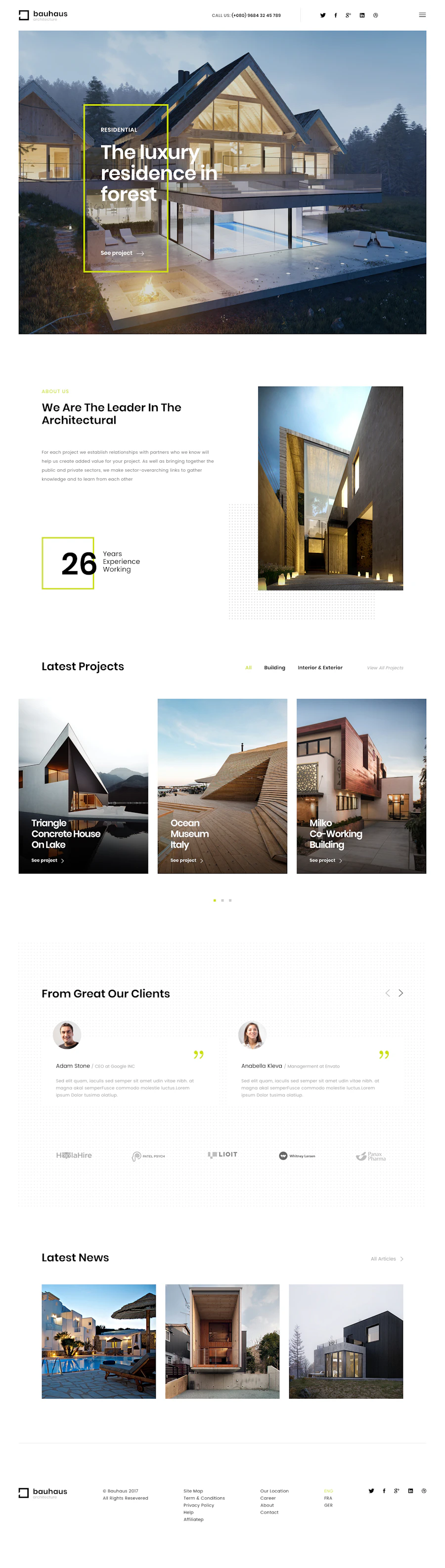 Bauhaus template screenshot