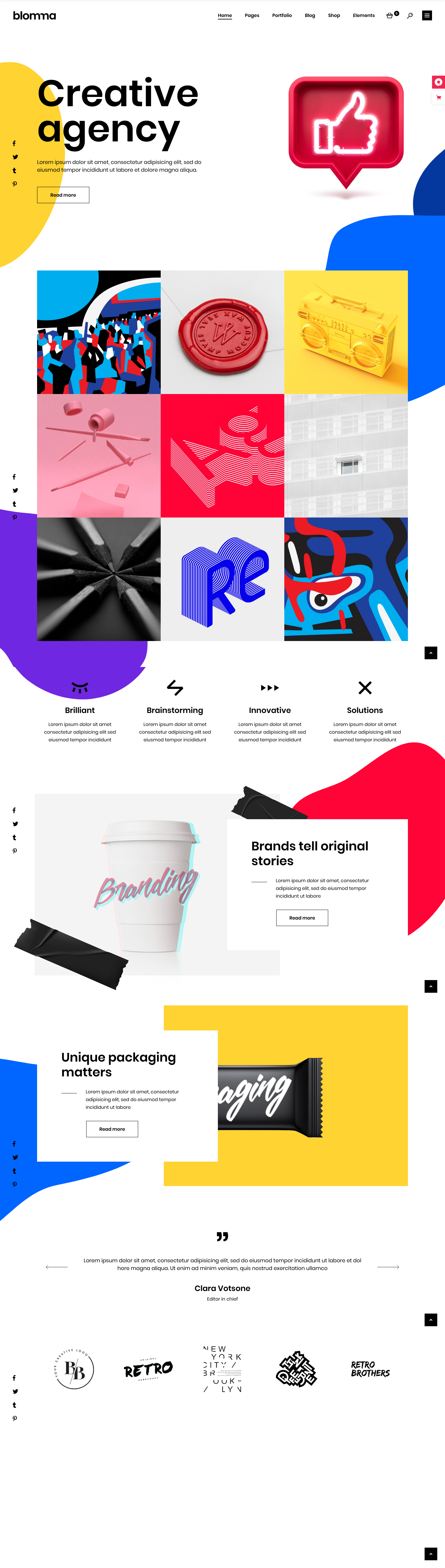 Blomma template screenshot
