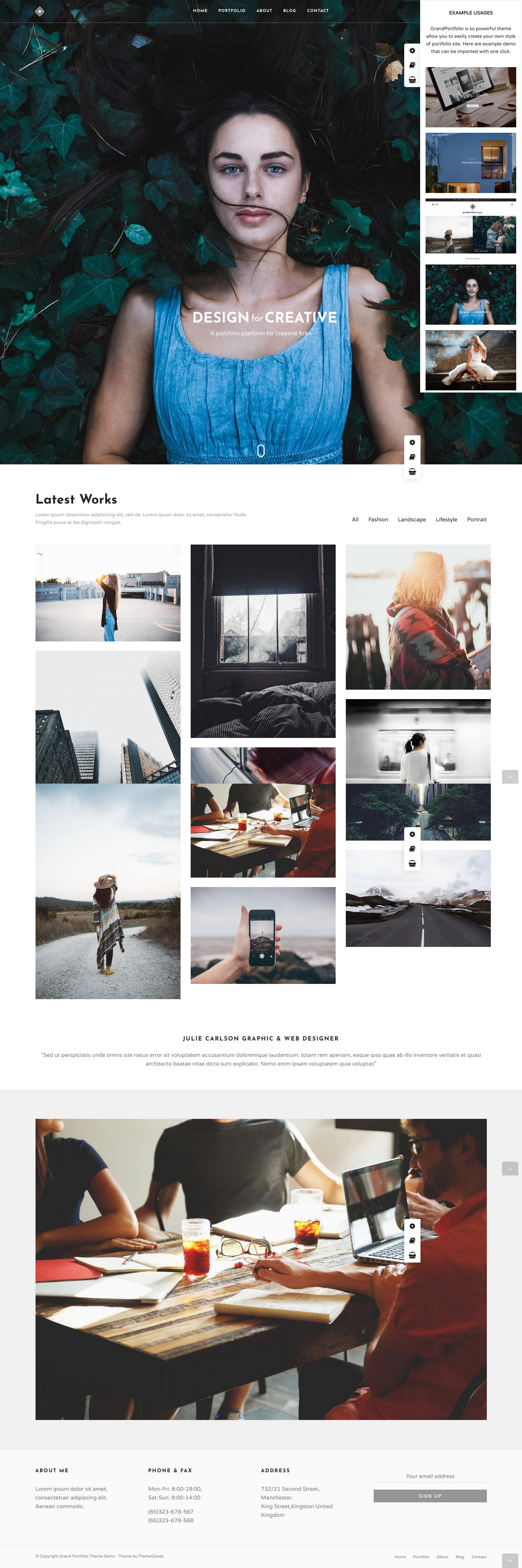 Grand Portfolio template screenshot