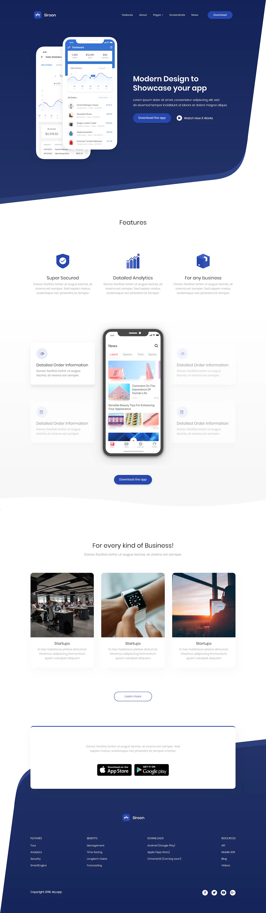 Siroon template screenshot