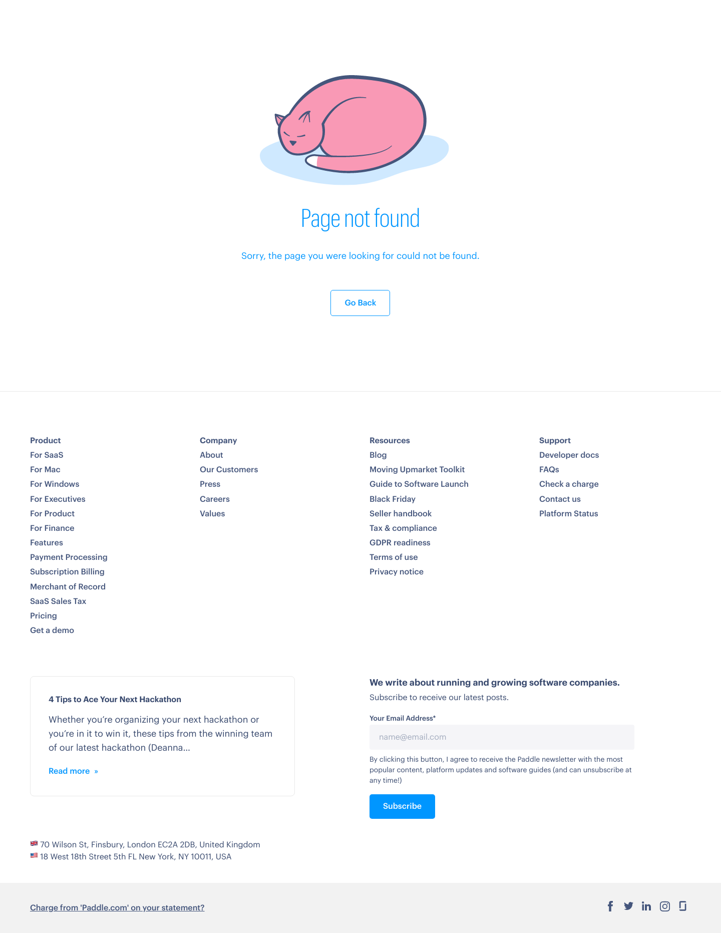 Paddle Notfound screenshot