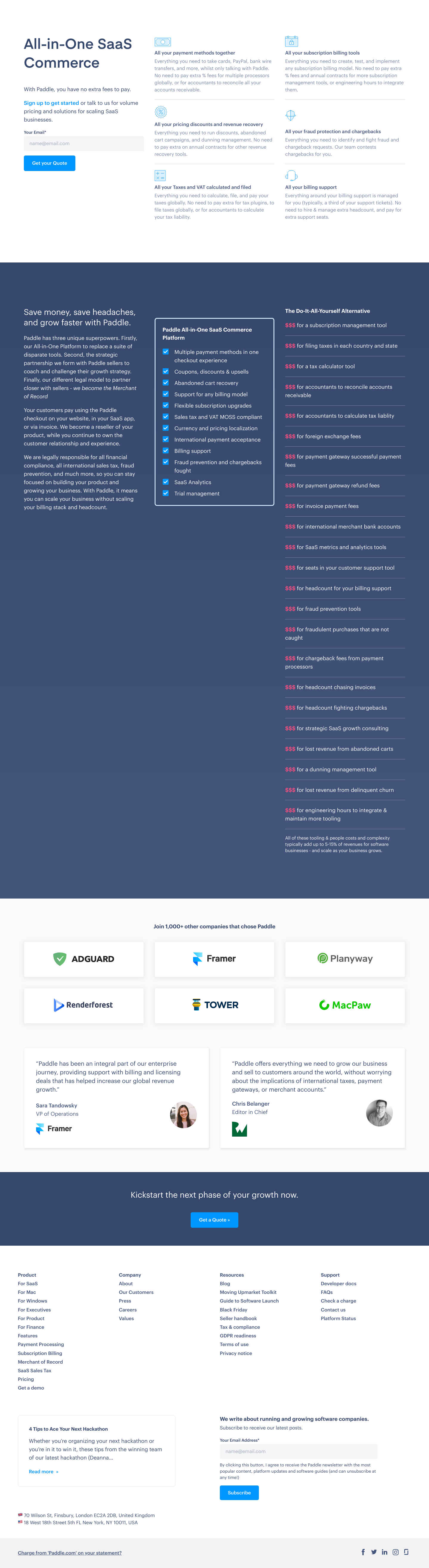 Paddle Pricing screenshot