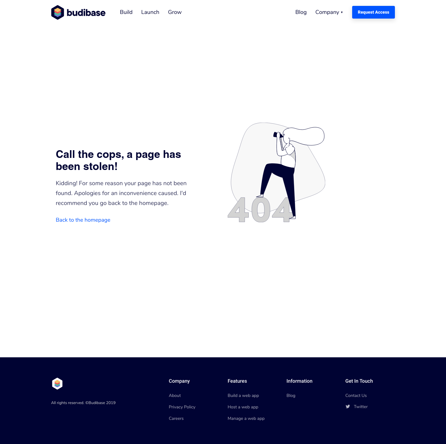Budibase Notfound screenshot