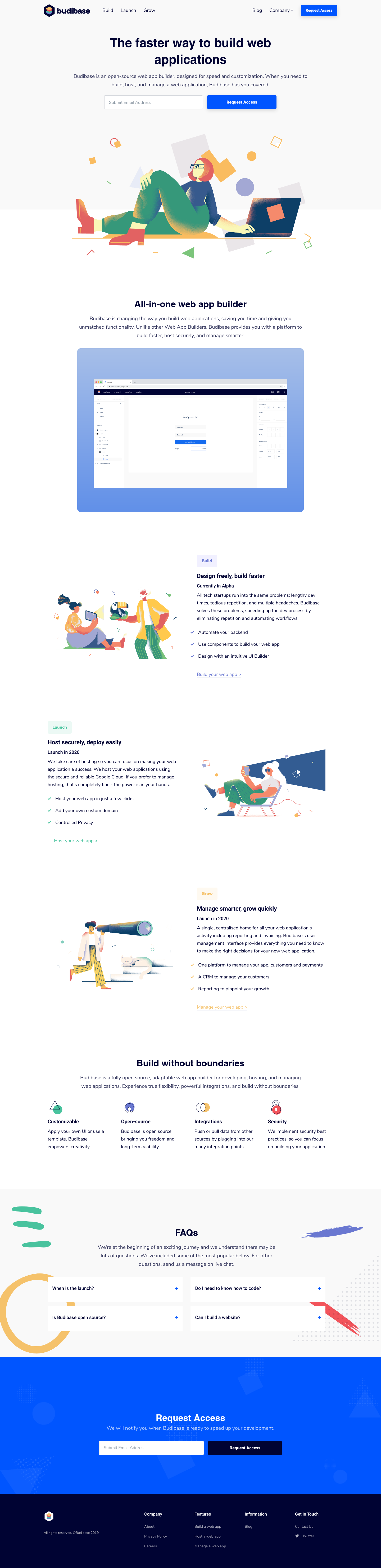 Budibase Landing Page screenshot