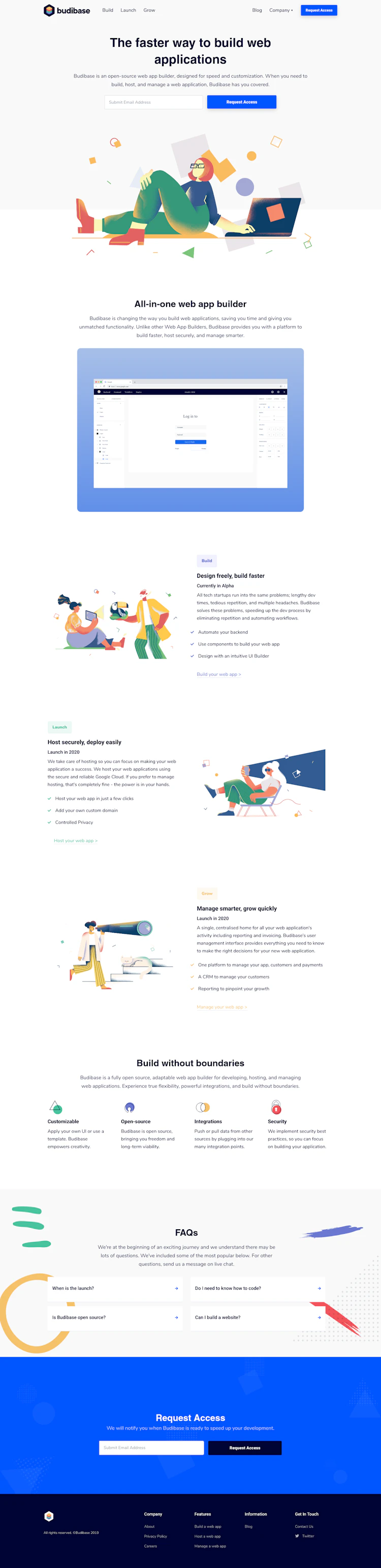 Budibase Landing Page screenshot