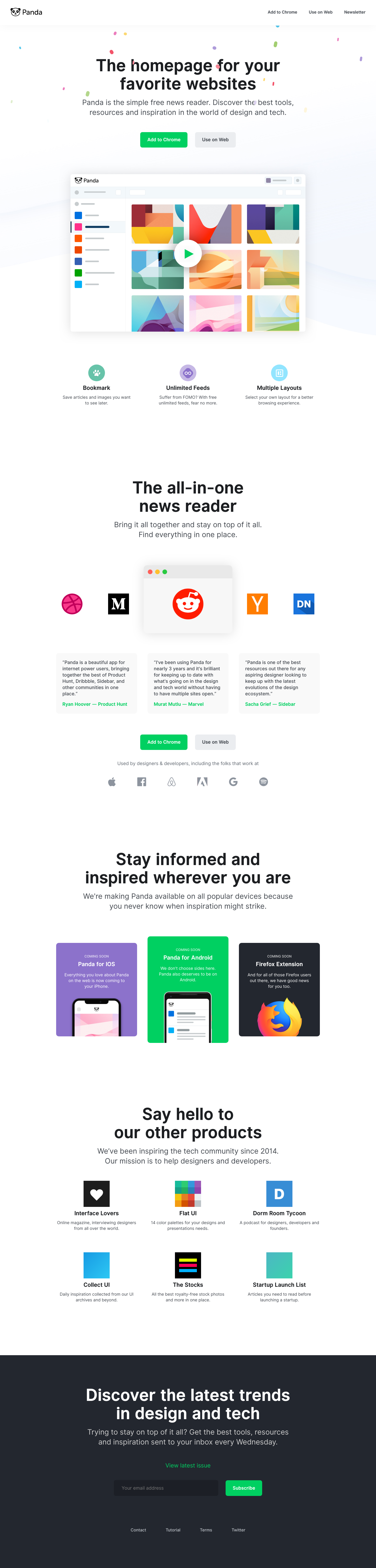 Usepanda Landing Page screenshot