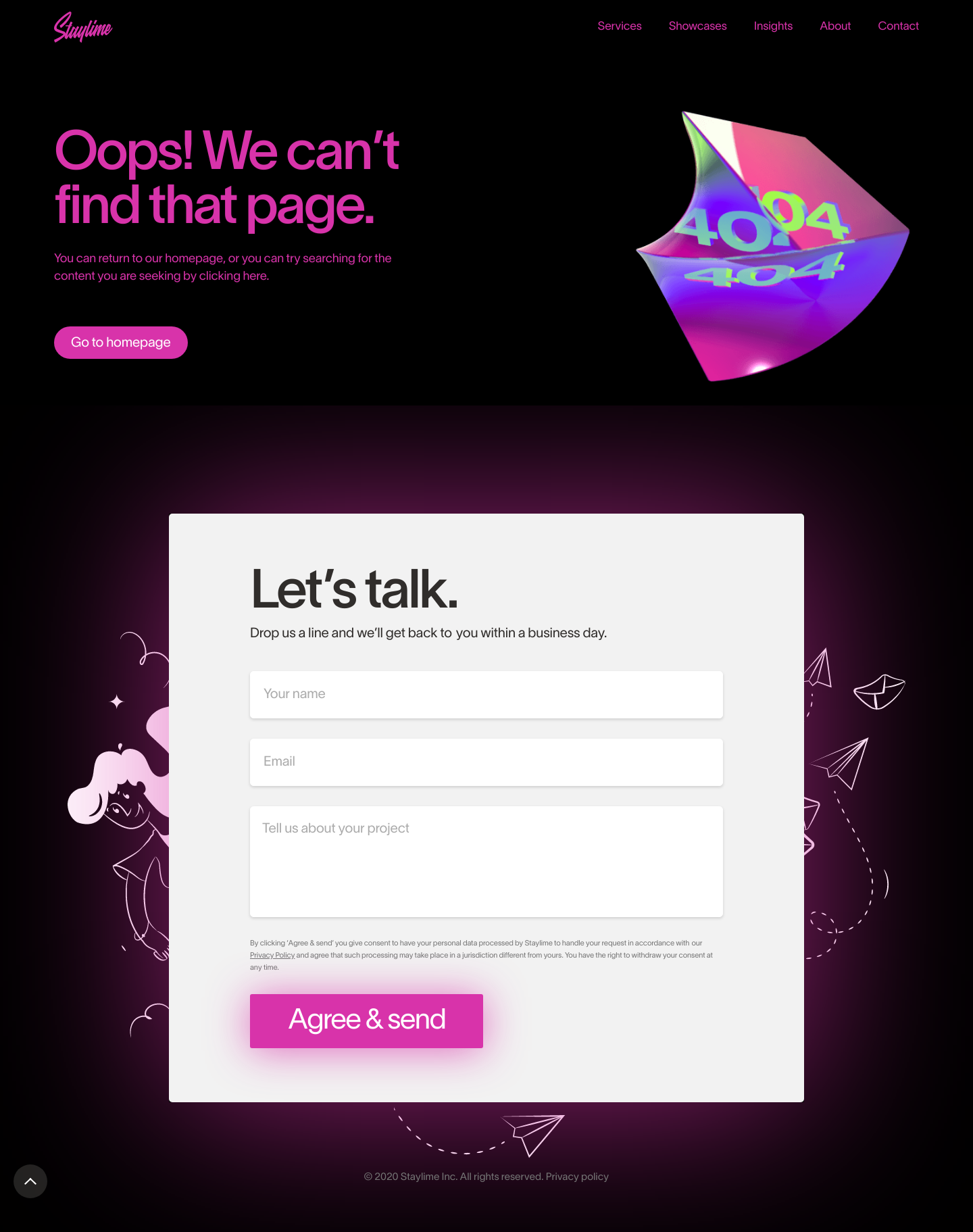 Staylime Notfound screenshot