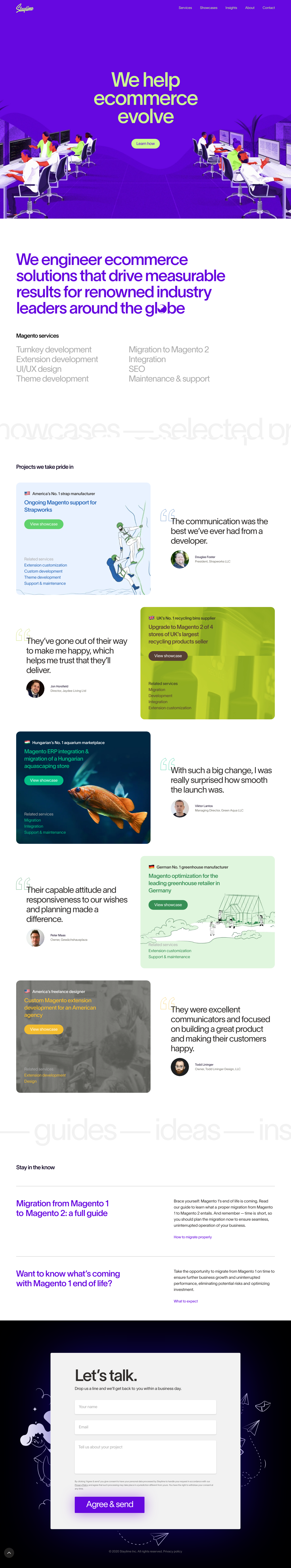 Staylime Landing Page screenshot