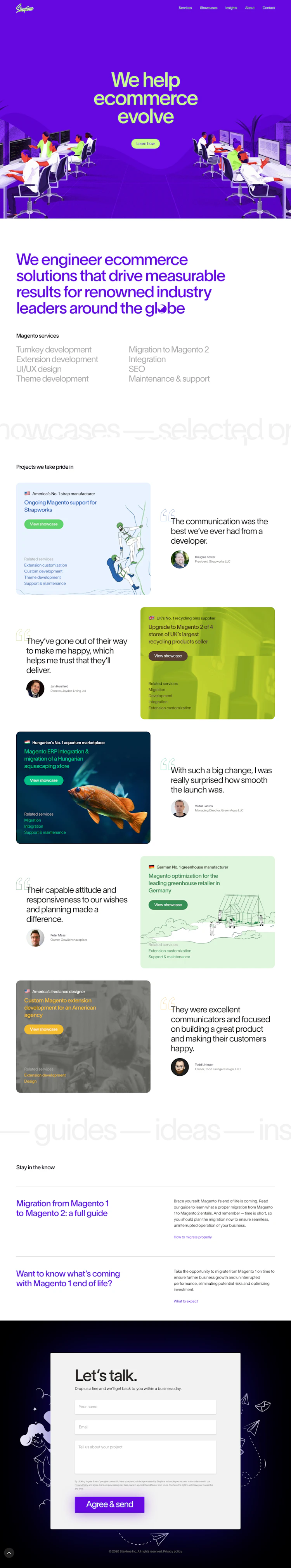Staylime Landing Page screenshot