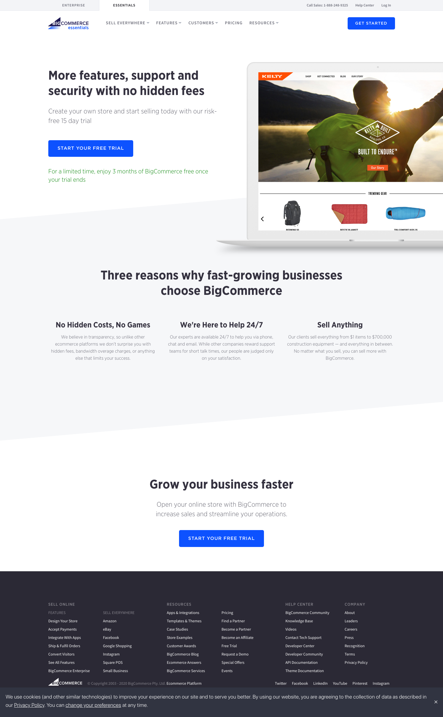 Bigcommerce Signup screenshot