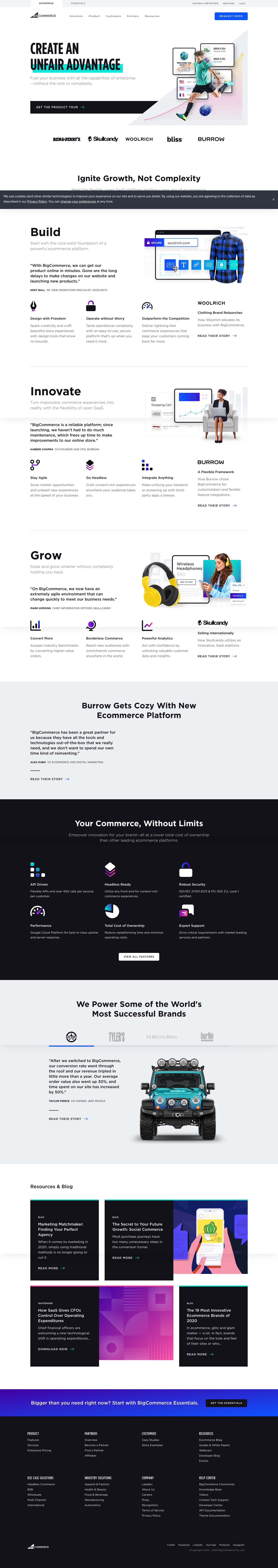 Bigcommerce Landing Page screenshot