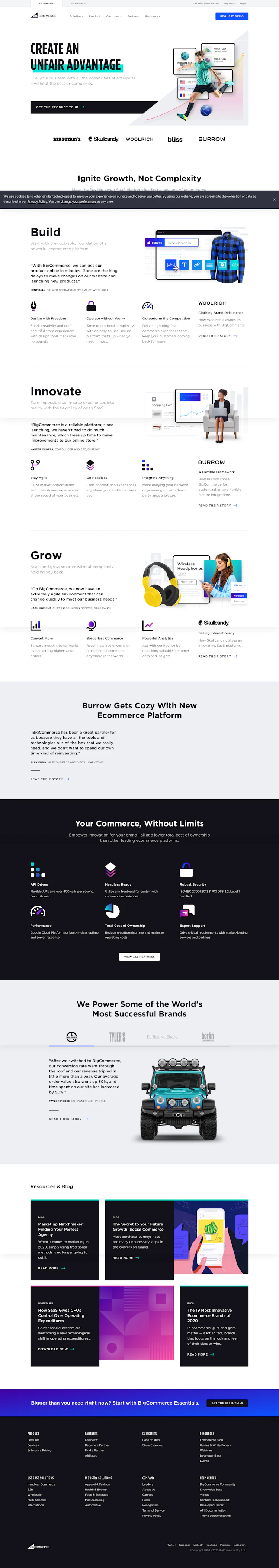 Bigcommerce Landing Page screenshot