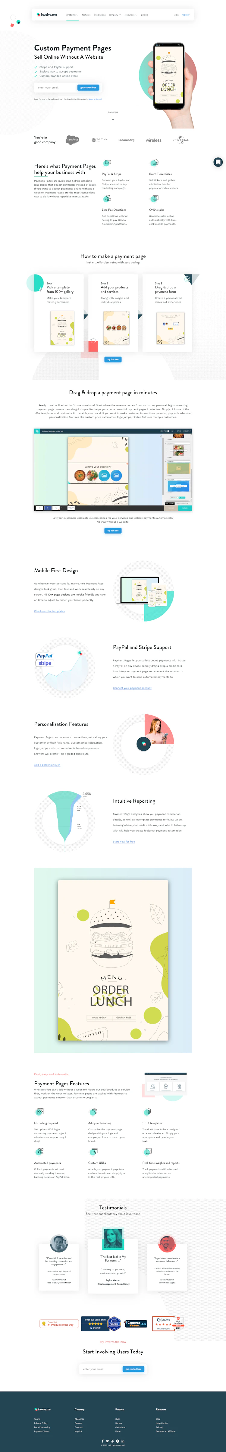 Involve Landing Page screenshot