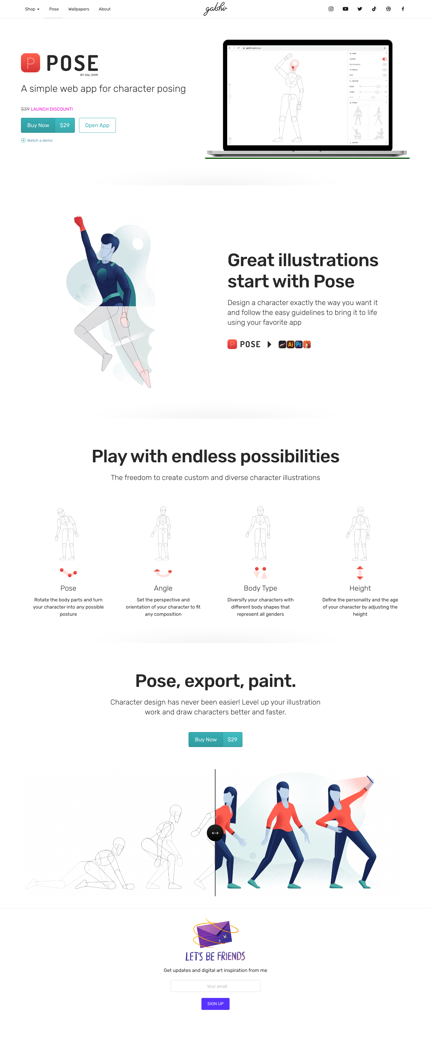 Galshir Landing Page screenshot