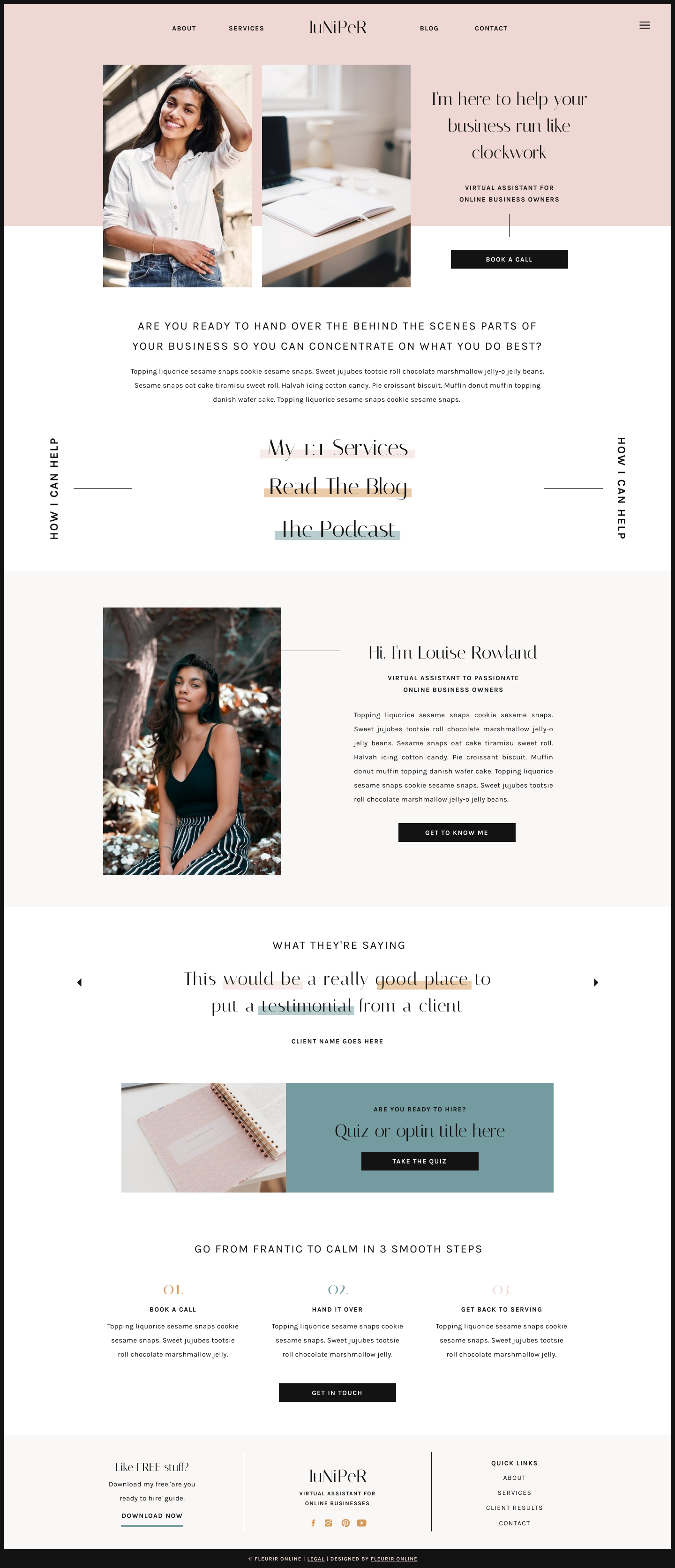 Juniper Landing Page screenshot