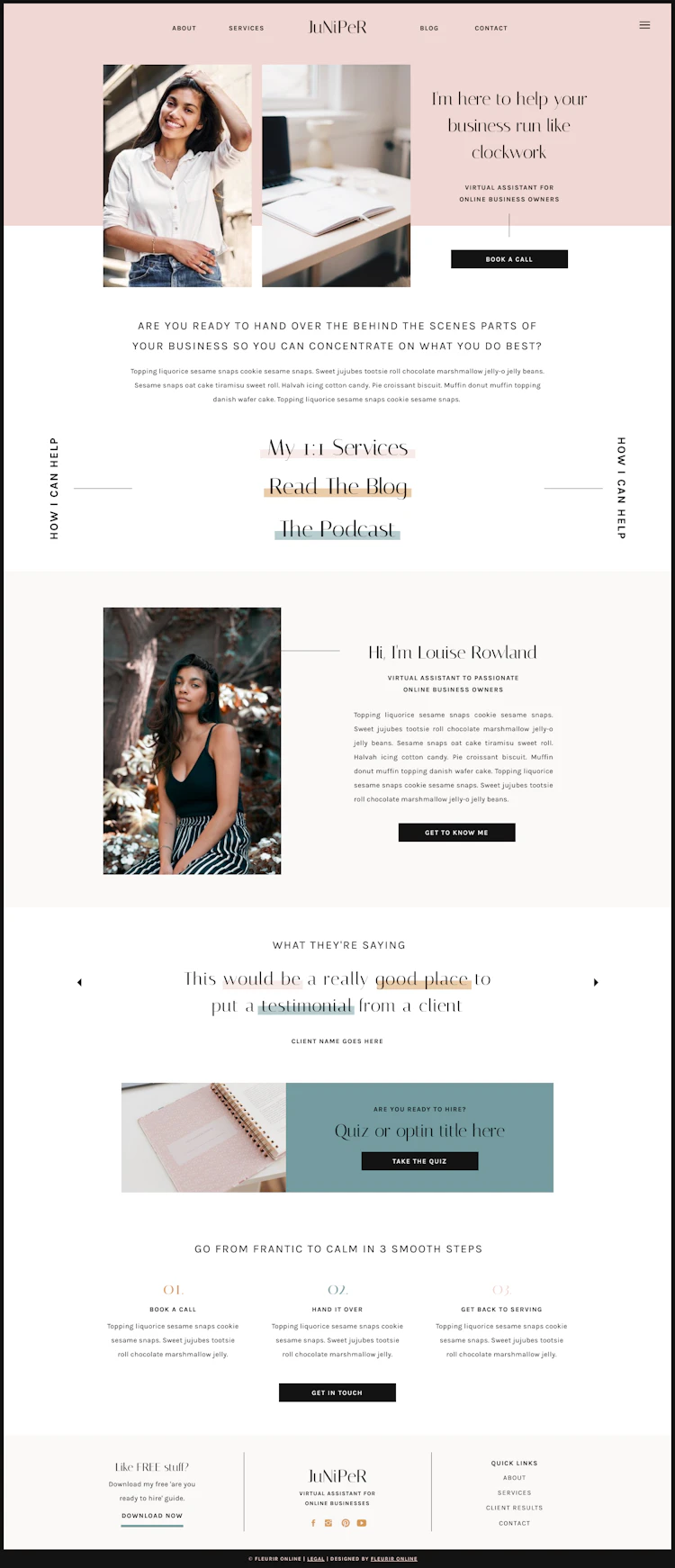 Juniper Landing Page screenshot