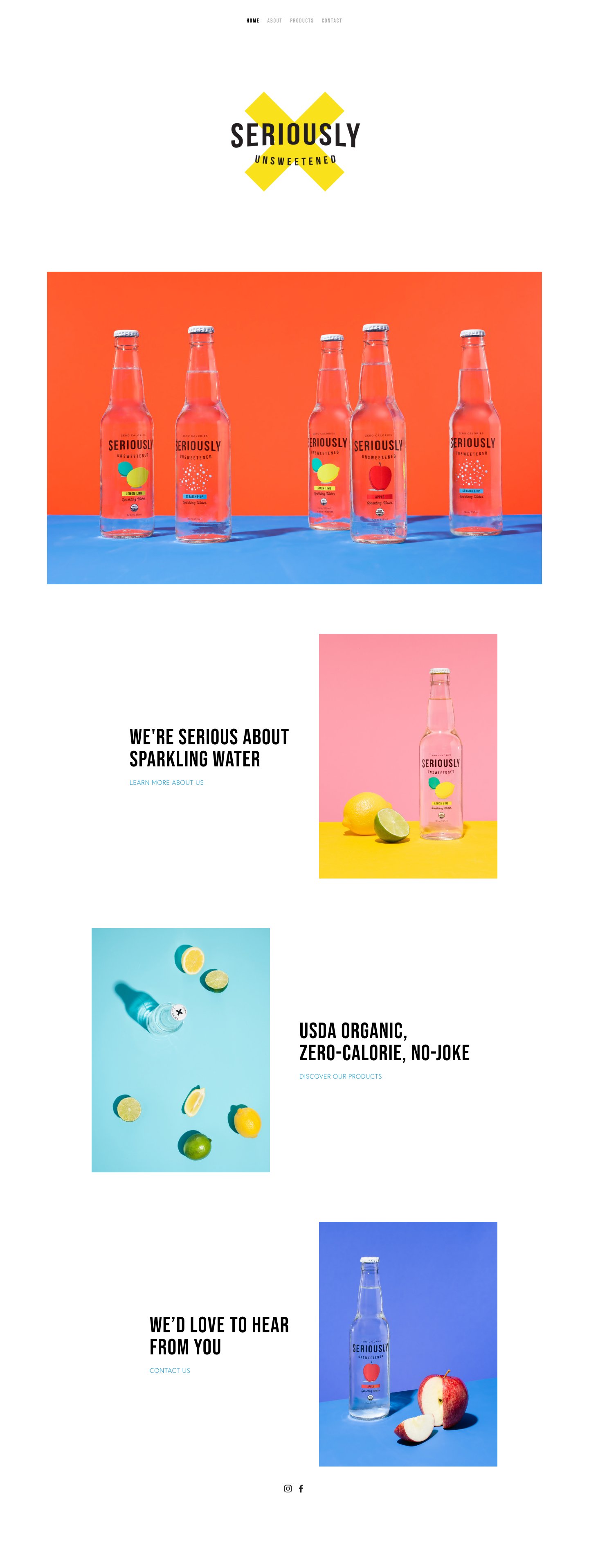 Drink Seriously Landing Page screenshot