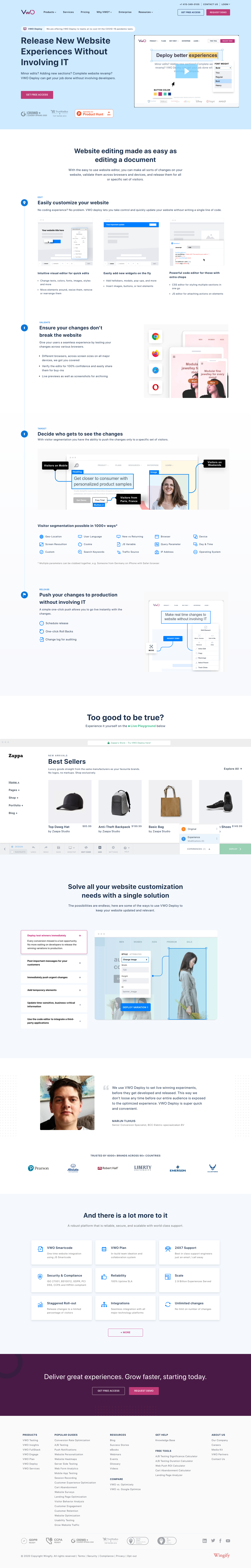 Vwo Landing Page screenshot
