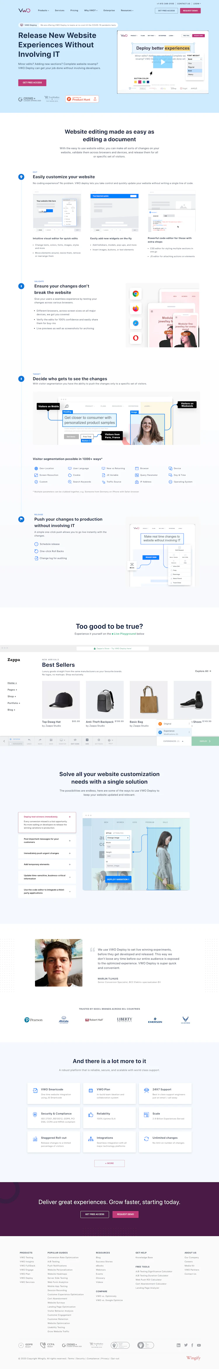Vwo Landing Page screenshot