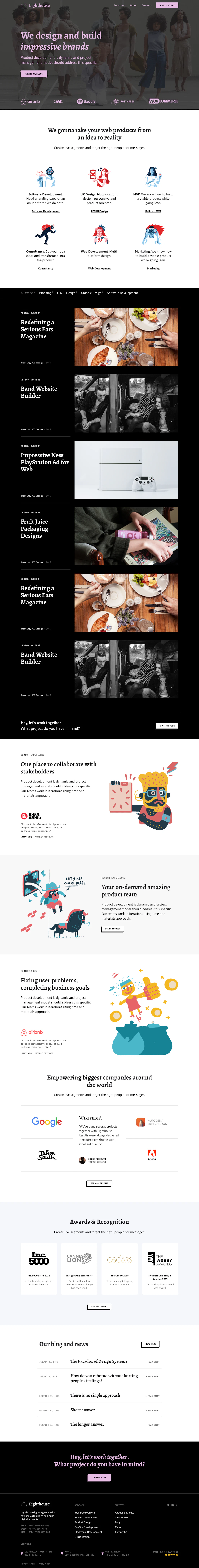 Lighthouse template screenshot
