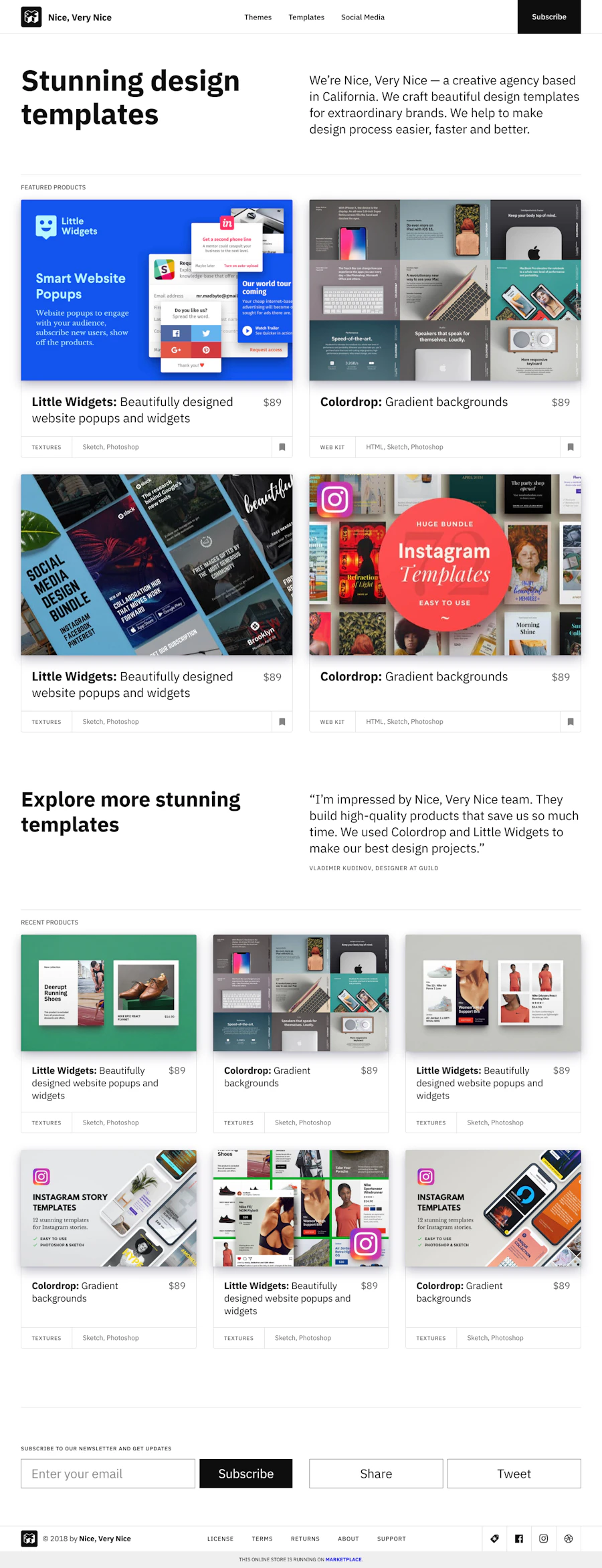 Marketplace template screenshot
