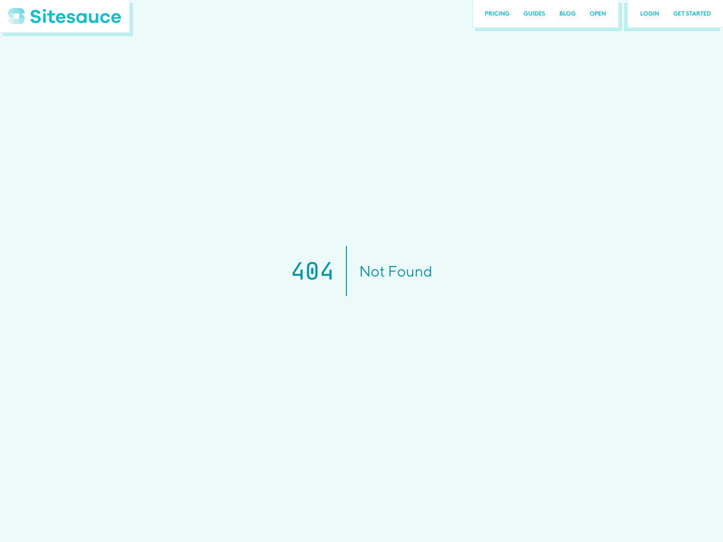 Sitesauce Notfound screenshot