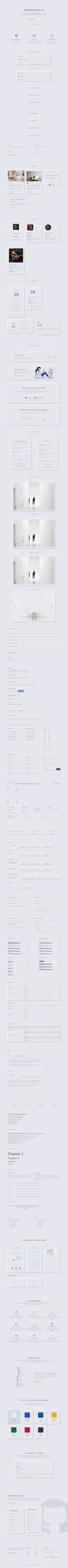 Neumorphism UI template screenshot
