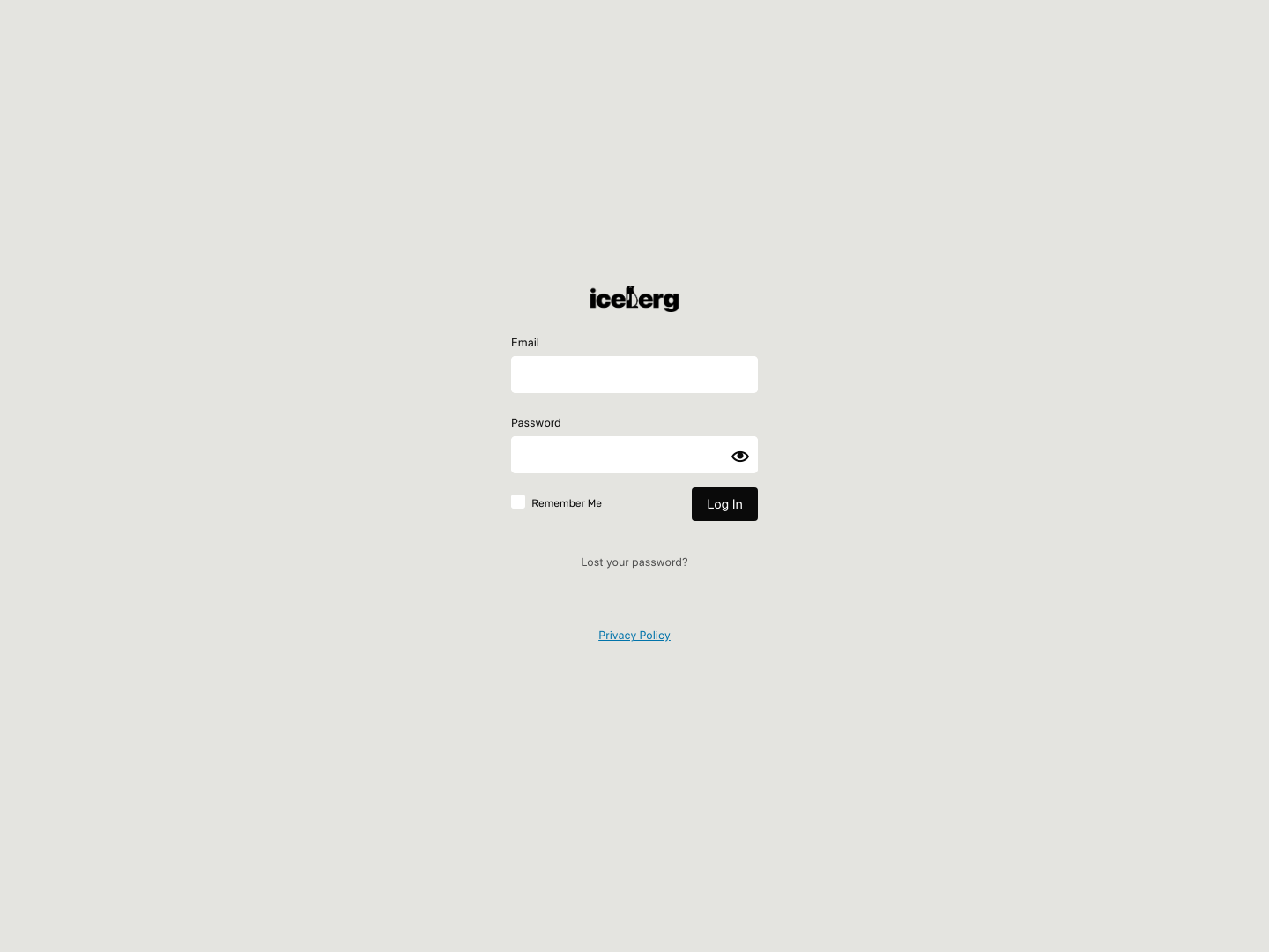 Useiceberg Login screenshot